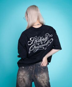 WEGO 【ユニセックス着用ITEM/MLサイズ展開】ラメグラフィックT（SS）