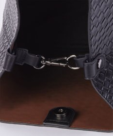 Tiaclasse 【2点セット】編み込み風ショルダーバッグ＋ショルダーポーチ付き