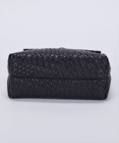 Tiaclasse 【2点セット】編み込み風ショルダーバッグ＋ショルダーポーチ付き