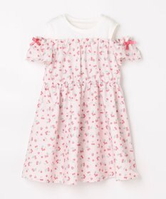 ANY KIDS 【洗濯機可能】オンオフショルダーワンピース