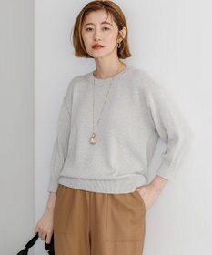 23区 コットンストレッチルレックス  パフスリーブ ラメ ニット