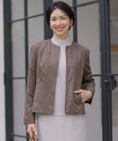 J.PRESS LADIES ライトマイクロスエード ブルゾン