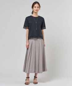 J.PRESS LADIES 【一枚で着映え】コットンスムース レース カットソー