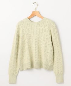 組曲 L 【前後着用可】コットンカシミヤ混2WAYケーブル ニット