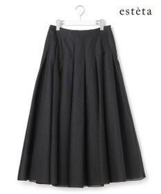 23区 【エステータ】クリスピーオーガンジー タック フレアスカート