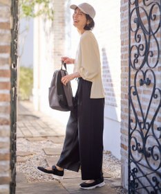 ANY L 【洗濯機可】ジャガード袖ねじりプルオーバー