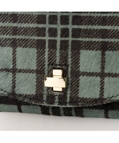 UNBILLION ペルケ perche / ハラコタイプチェック柄3つ折り財布