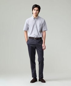 J.PRESS MEN 酷暑の清潔感もこれ一枚で【吸水速乾 / 抗菌防臭 / 防シワ】【J.PRESS OXFORD JERSEY】カノコインレイマイクロストライプ 半袖シャツ / B.D.