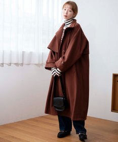 WEGO スタンドカラーロングコート