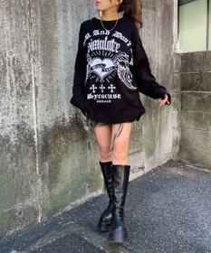 WEGO ウイングハートダメージニット