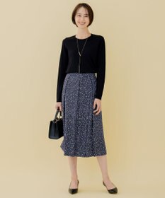 自由区 【XSサイズ～/洗える】フローイングドットプリント スカート