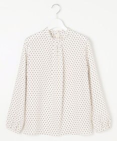 J.PRESS LADIES L 【洗える】ジオメトリックプリント ブラウス