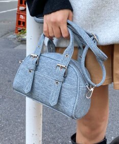 WEGO ハトメハンドルミニボストンショルダー