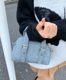 WEGO ハトメハンドルミニボストンショルダー