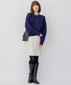 23区 L ウールバルキーカラーミックス ニット