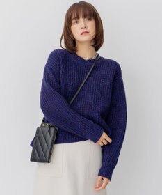 23区 L ウールバルキーカラーミックス ニット