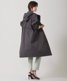 ICB 【撥水加工】 メモリーストレッチタフタ フーデットコート