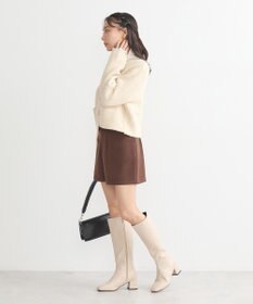 earth music&ecology ゴールド釦ショートニットカーディガン