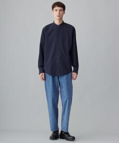 UNFILO MENS コンフォート バンドカラーシャツ  [24年秋冬商品]