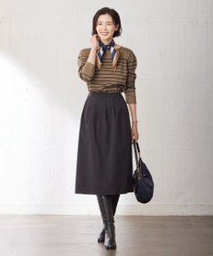 J.PRESS LADIES 【洗える】SOLO ECOタフタ タック スカート