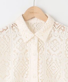 SHARE PARK LADIES オーバーサイズレースシャツ