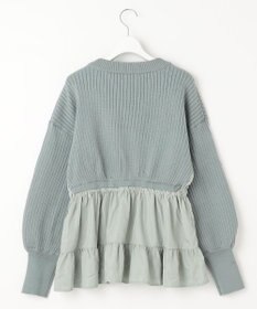 Feroux 【洗える】ペプラム カーディガン