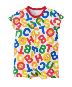 MIKI HOUSE HOT BISCUITS 【70-80cm】 ビーンズ総柄ショートオール