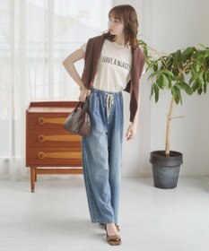 WEGO 【ANGIE VINTAGE】デニムイージーパンツ