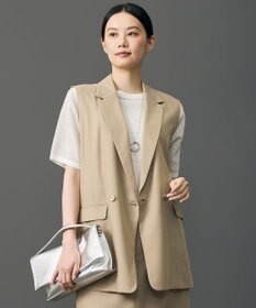 自由区 L 【セットアップ対応】ソフトツイルクロス ジレ