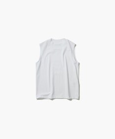 ATON DRY COTTON JERSEY | モックネックスリーブレスプルオーバー