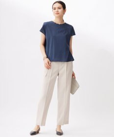 自由区 【カタログ掲載・セットアップ対応・接触冷感・UVカット・洗える】ライトリネンライクテーパード パンツ