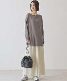 AMERICAN HOLIC 【選べる丈】ヘンリーネックワッフルメロープルオーバー