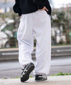 WEGO 【ユニセックス着用ITEM/MLサイズ展開/ウエストゴム】ボンディングスウェットパンツ