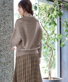 Tiaclasse 【洗える】ダブルジップリブニットカーディガン