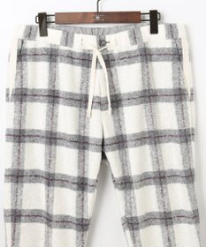 JOSEPH ABBOUD MOUNTAIN 【SPACE／UNISEX】フランネルジャージーブロック パンツ