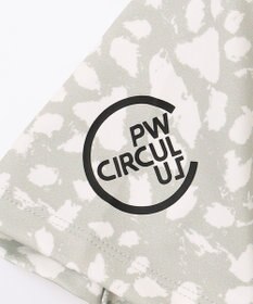 PW CIRCULUS 【WOMEN】【ストレッチ/UVケア】アニマルプリント ロゴ モックネック シャツ