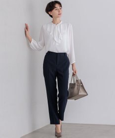 23区 【セットアップ対応】トリアセダブルジョーゼット パンツ