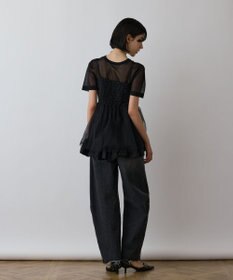 GRACE CONTINENTAL タフタチュールキャミ