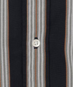 J.PRESS YORK STREET 【UNISEX】ストライプ バンドカラーシャツ