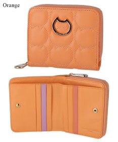 tsumori chisato CARRY ラインネコ ラウンドファスナー2つ折り財布