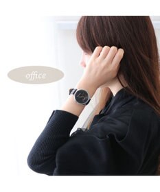 Mother garden しろたん 合皮 腕時計 《ホワイト/ブラック》