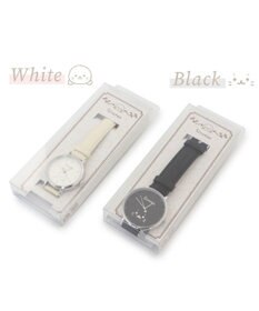 Mother garden しろたん 合皮 腕時計 《ホワイト/ブラック》