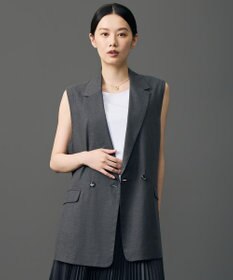 自由区 L 【セットアップ対応】ソフトツイルクロス ジレ
