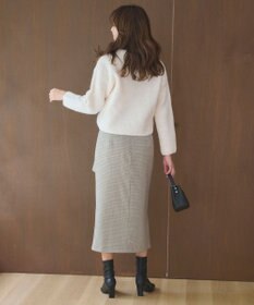 Feroux 【洗える】バックルデザイン タイトスカート