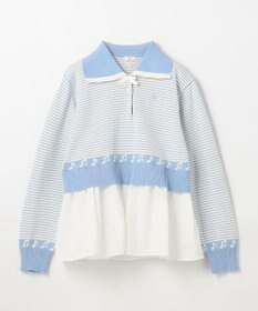 組曲 KIDS 【150-160㎝】ハーモニー ボーダートップス