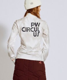 PW CIRCULUS 【裏起毛であたたか】【WOMEN】Dot camouflage ロングスリーブモックネックT  ゴルフウェア レディース