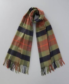 AURORA 【Johnstons of Elgin（ジョンストンズ オブ エルガン）】 カシミヤ100％起毛チェック柄ストール