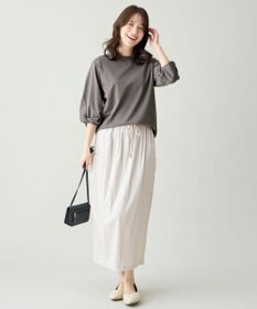 ANY 【WEB限定】シルケットスムースツイストスリーブカットソー