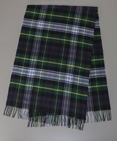 AURORA 【Johnstons of Elgin（ジョンストンズ オブ エルガン）】 カシミヤ100％起毛チェック柄ストール