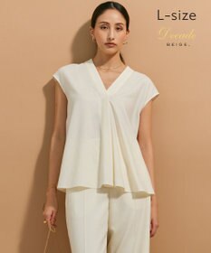 BEIGE， 【L-size】CAROLE / ペプラムブラウス